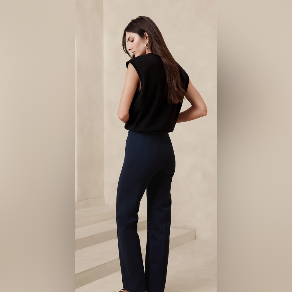 Banana Republic Womens Pants Size 8 Camden Stretch Black Slacks Trousers